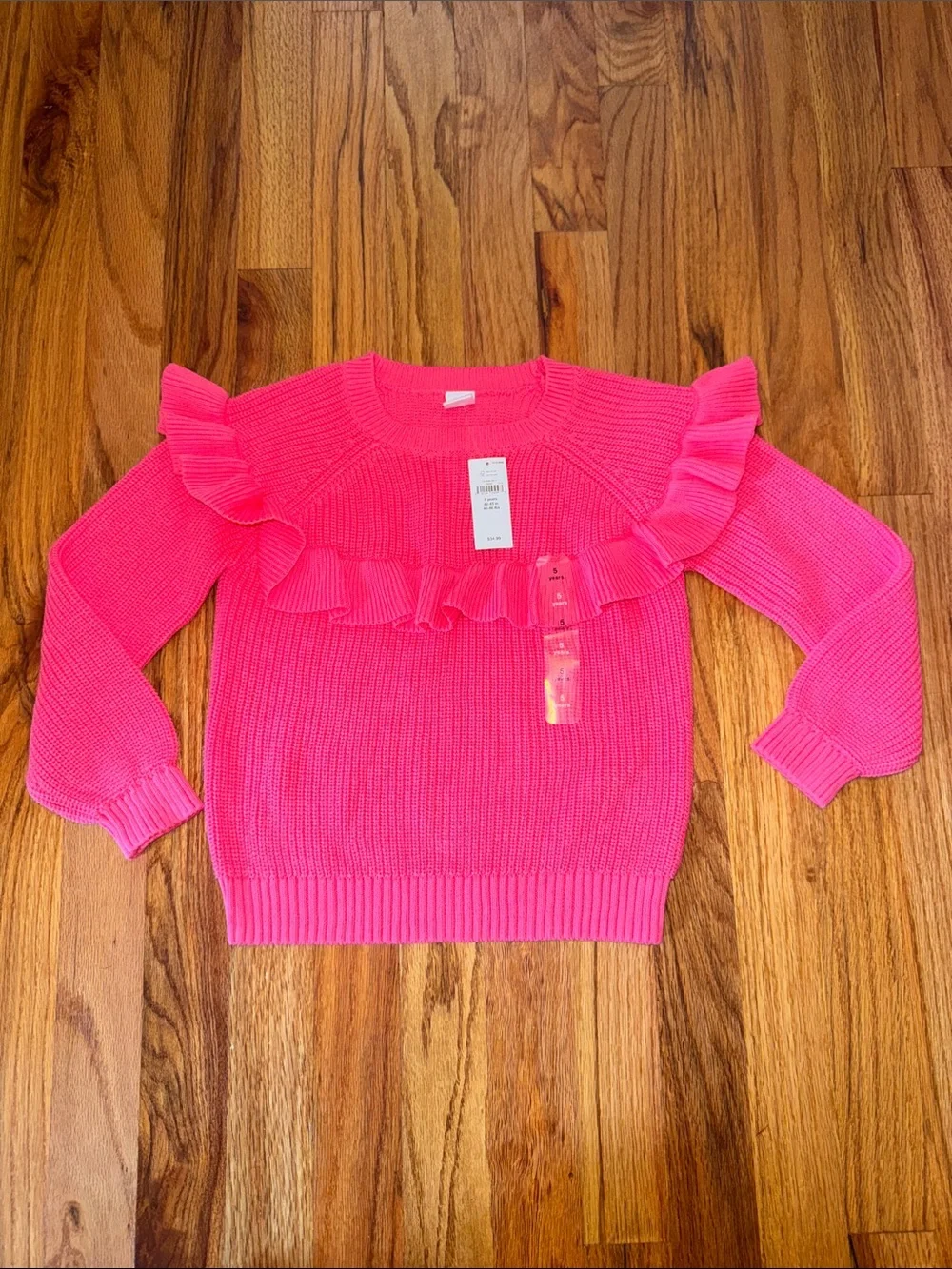 GAP Hot Pink Ruffle Sweater